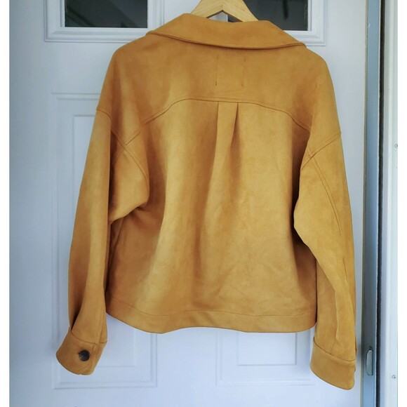 Bagatelle Collection Mustard Orange Soft Jacket Button Fall Women's Size Medium - Picture 4 of 9